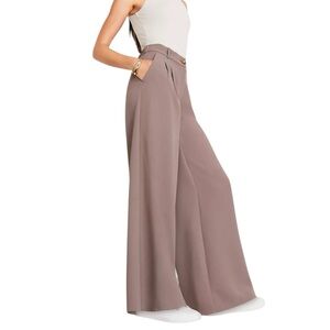 LOFT VERSA Crepe Drape Wide-Leg Pants in Taupe Size 14 — NWT -- GORGEOUS!!!
